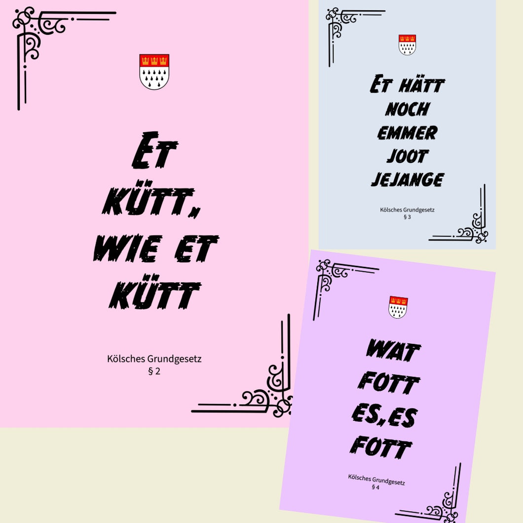 Poster „Kölsches Grundgesetz