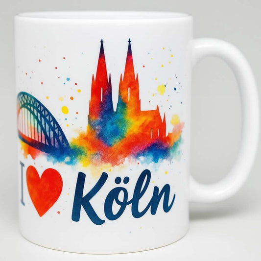 Keramiktasse „I love Köln"
