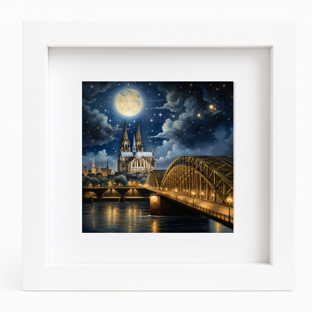 Dom und Stääne-Bild (gerahmt, 10x10cm)