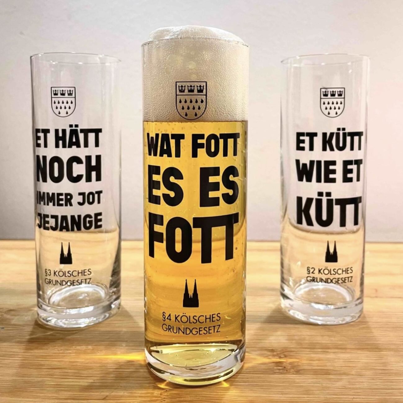 Kölsch Gläser „Grundgesetz“ (3er-Set)