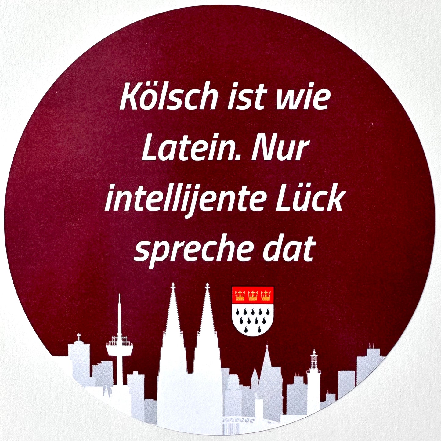 Aufkleber „Kölsch ist wie Latein...“ (4er-Set)