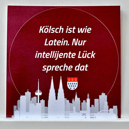 Aufkleber „Kölsch ist wie Latein...“ (4er-Set)