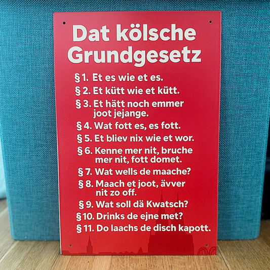 Kölsches Grundgesetz-Schild (30x45cm)