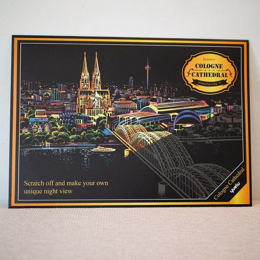 Köln-Panorama zum Freikratzen (40,5x28,5cm)