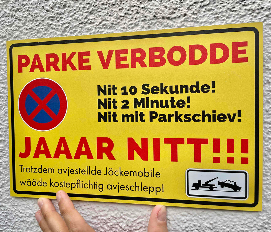 Parkverbot-Schild op Kölsch
