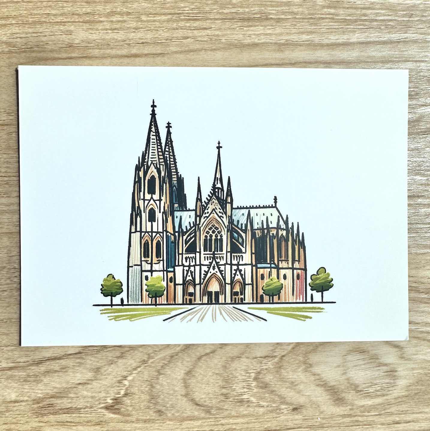 5 Kölner Dom-Postkarten (5 Stk.)