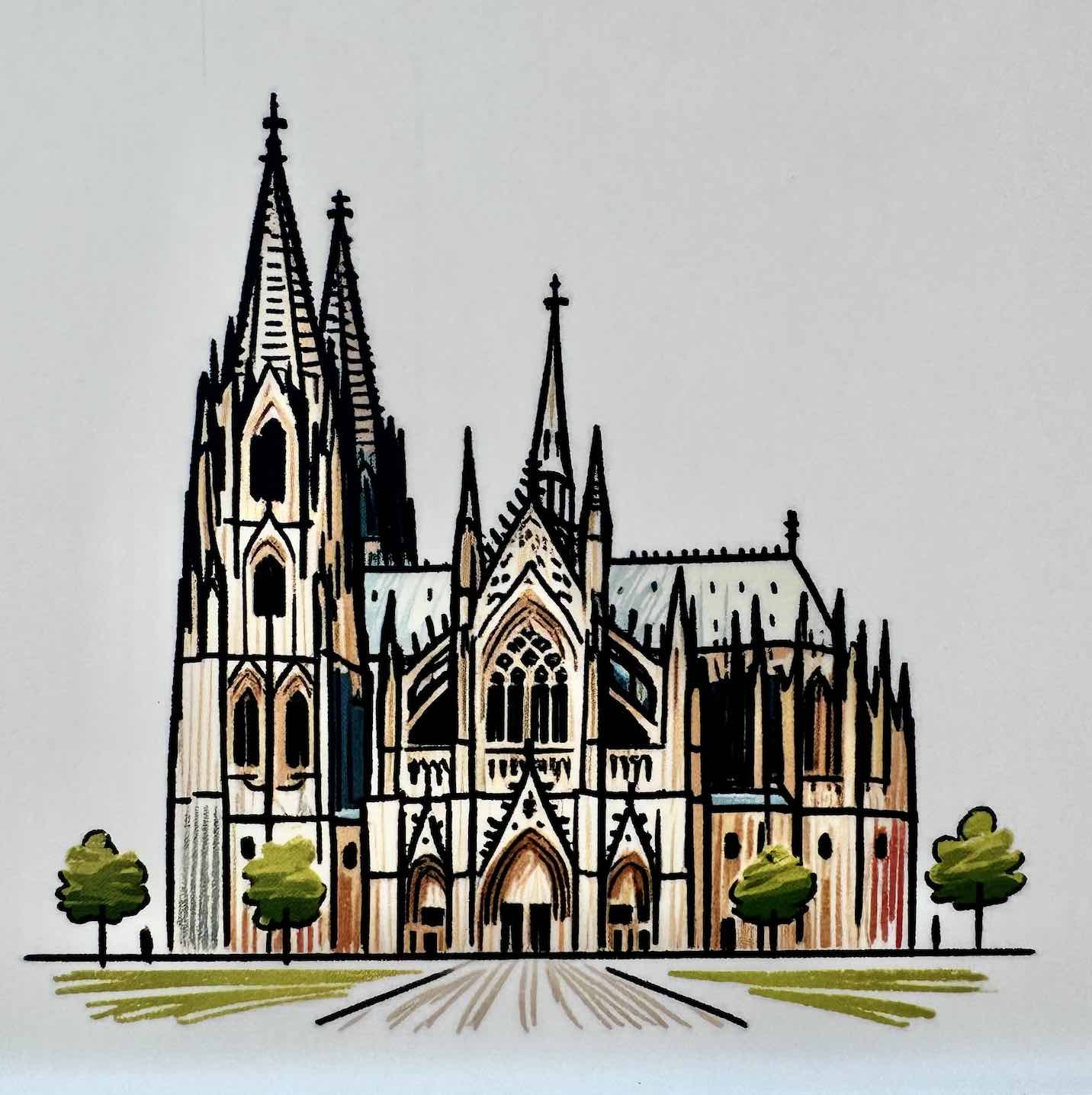 5 Kölner Dom-Postkarten (5 Stk.)