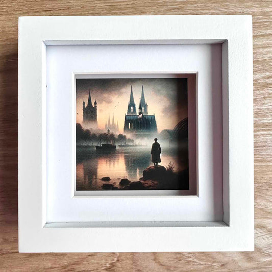 Köln-Bild „Der Rhein-Wanderer“ (gerahmt, 10x10cm)