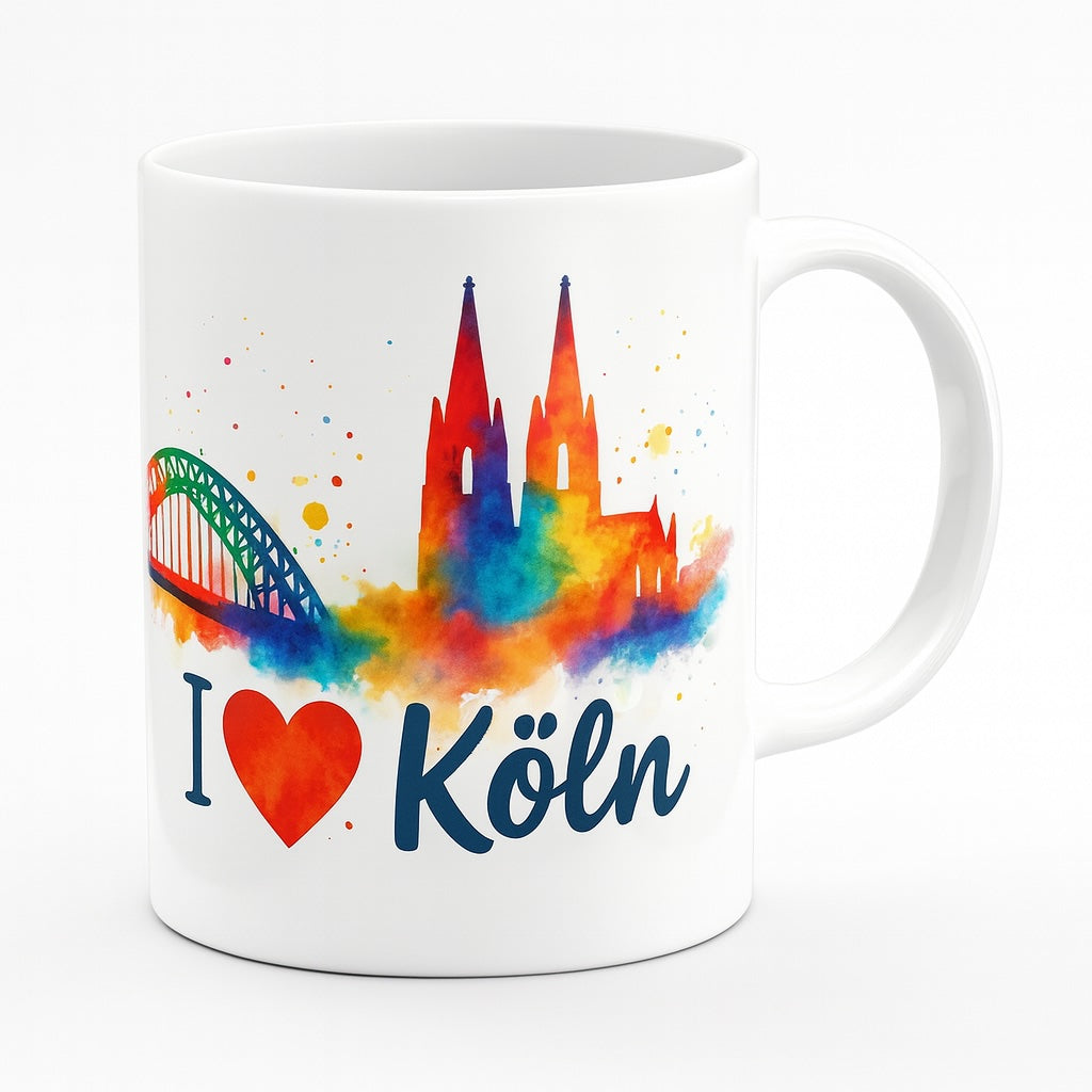 Keramiktasse „I love Köln"