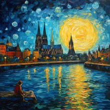 Lade das Bild in den Galerie-Viewer, Köln-Bild „Van Gogh“ (gerahmt, 10x10cm)

