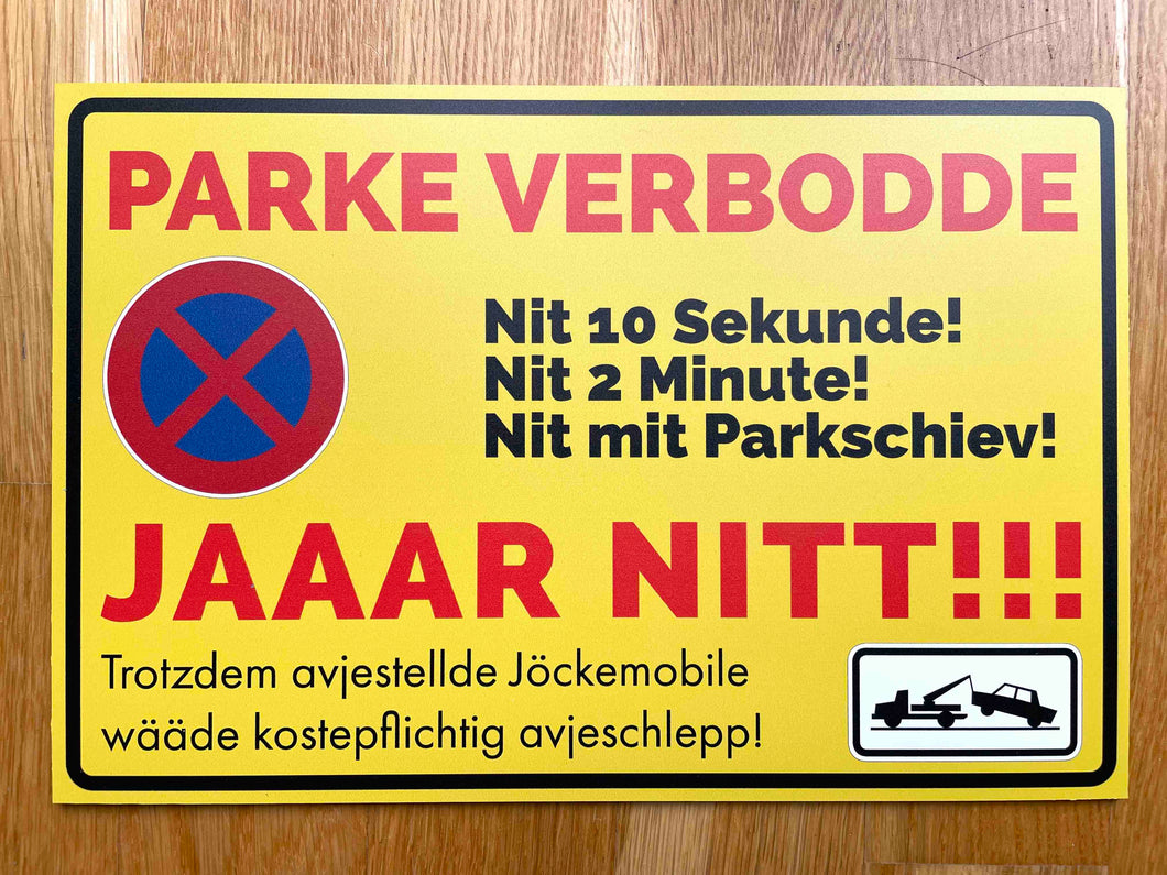 Parkverbot-Schild op Kölsch