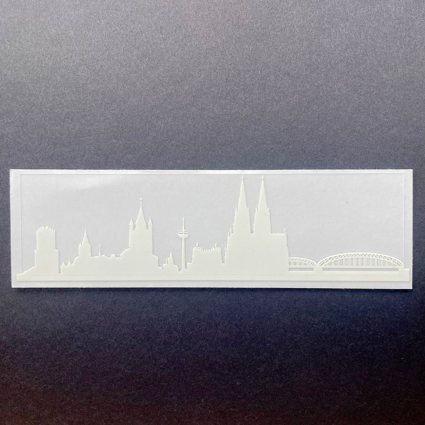 Autoaufkleber Köln-Skyline weiss