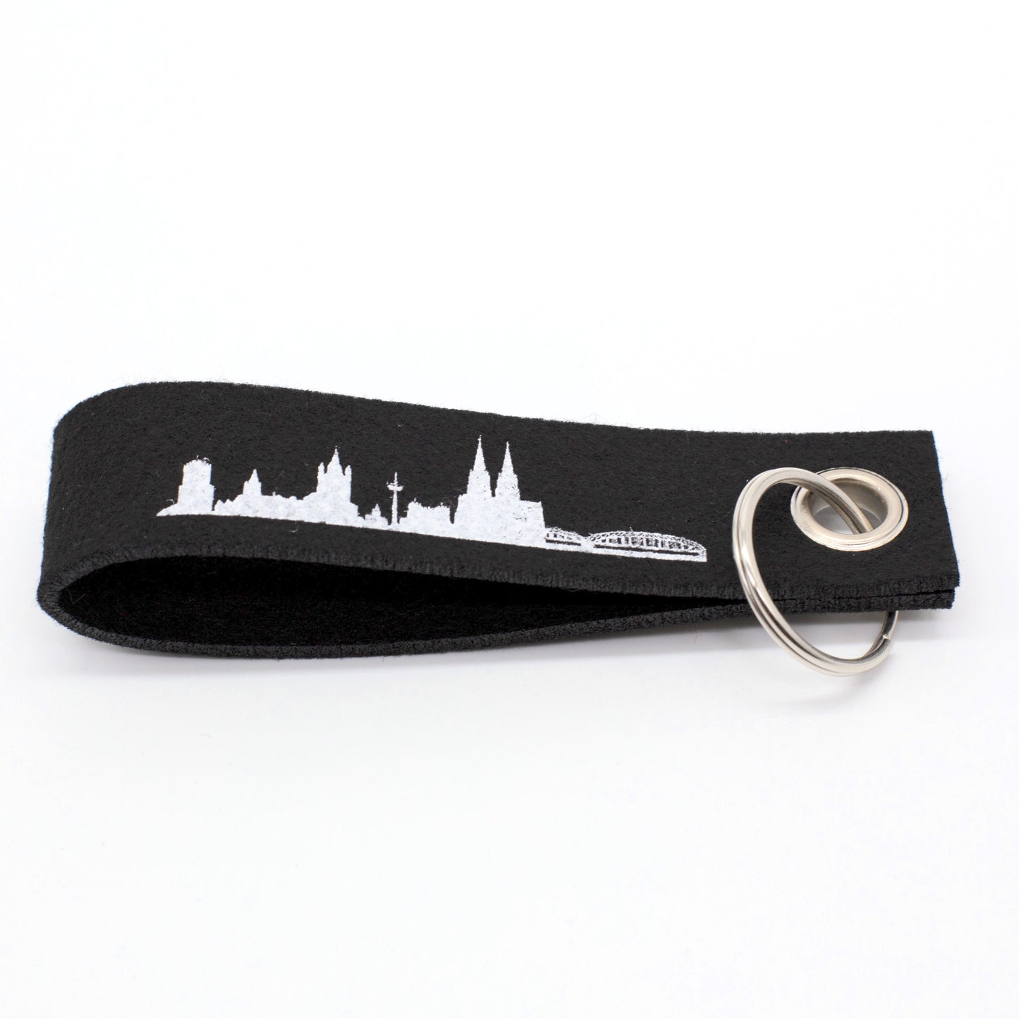 Filz-Schlüsselanhänger „Köln-Skyline“