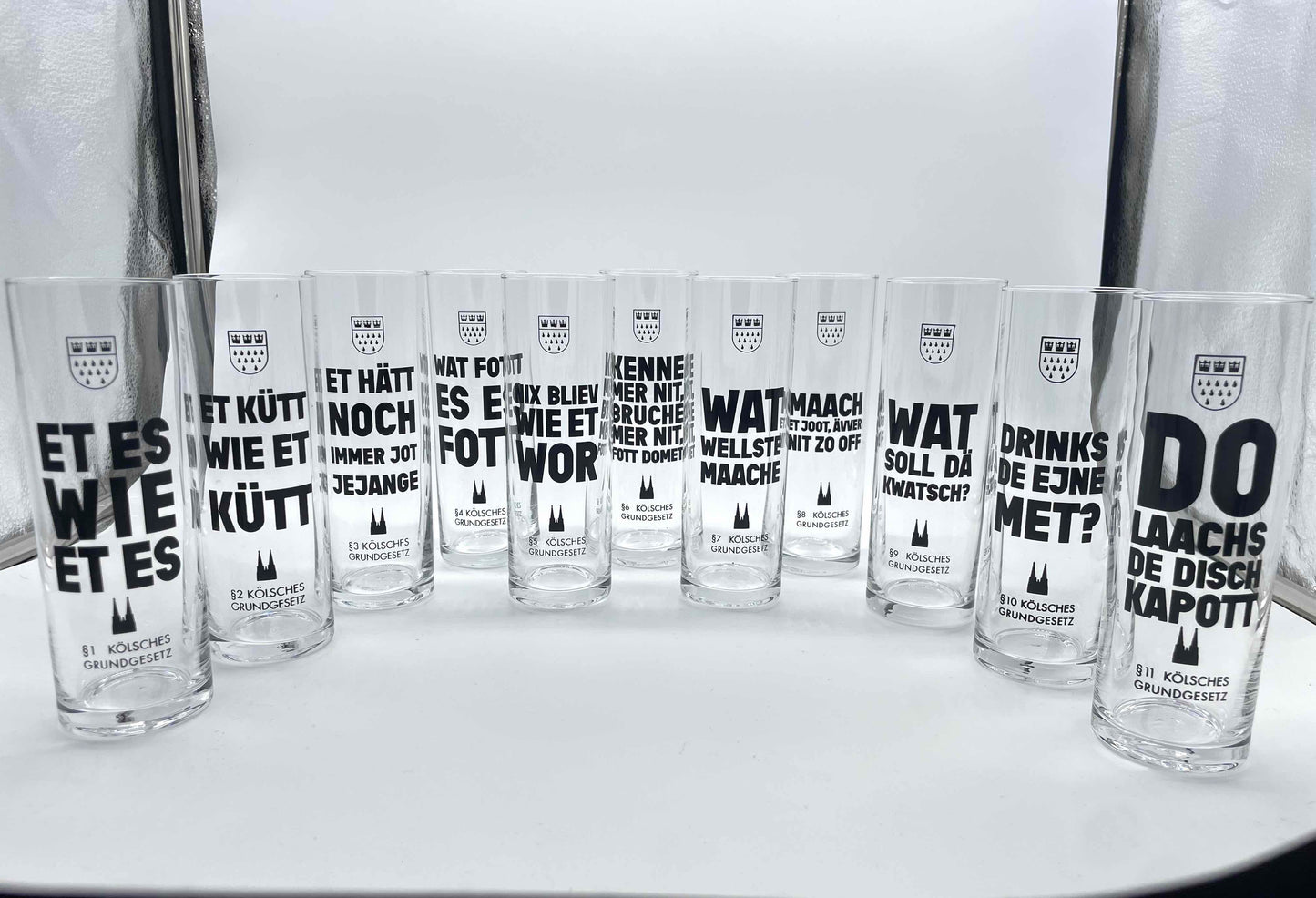 Kölsch Gläser 11er-Set „Kölsches Grundgesetz“