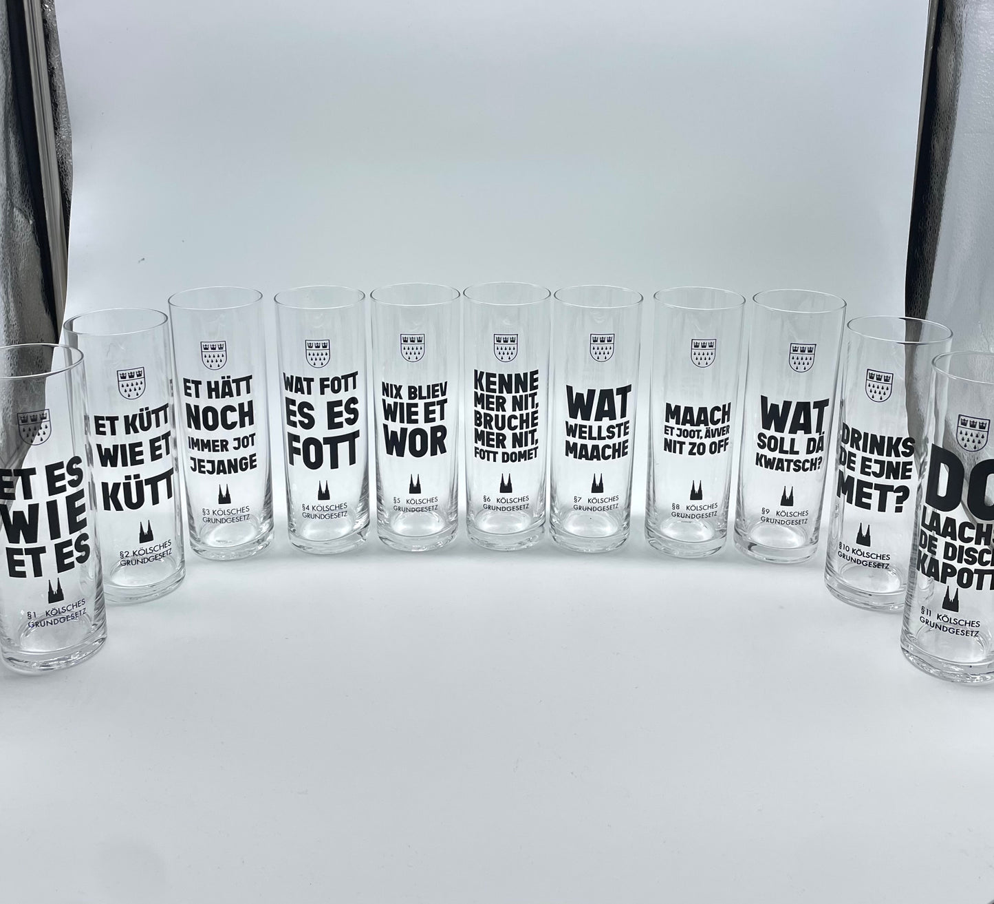 Kölsch Gläser 11er-Set „Kölsches Grundgesetz“